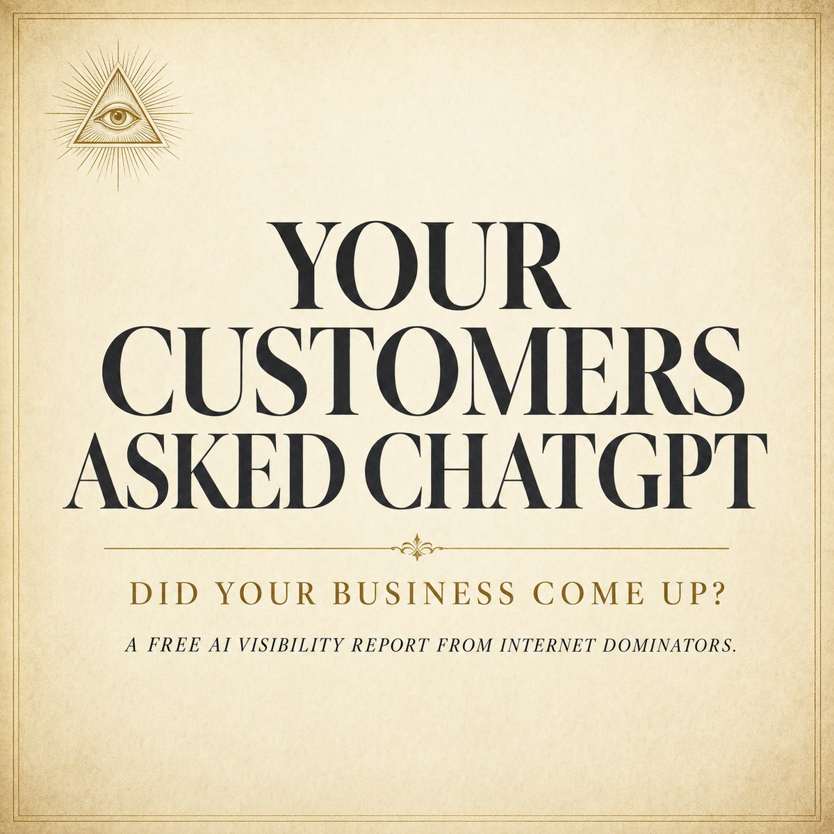 Your customers asked ChatGPT. Did you come up? &mdash; social meme example