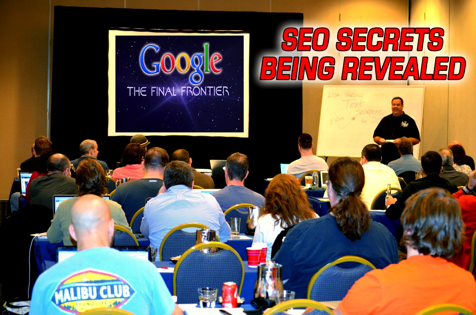 John Limbocker presenting Google: The Final Frontier — SEO Secrets Being Revealed