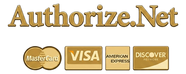 Authorize.net Verified Merchant — Visa, MasterCard, American Express, Discover